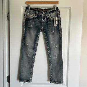 Rock Revival Betty Skinny Crop Denim Jeans Pants MSRP $165.00 Size 25 NWT